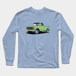 Chevrolet C10 Pickup truck in green Long Sleeve T-Shirt